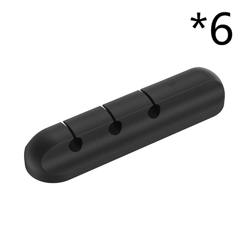Silicone USB Cable Winder Desktop Cable Organizer Management Multipurpose Clips Cables Protector for Wired Headphones