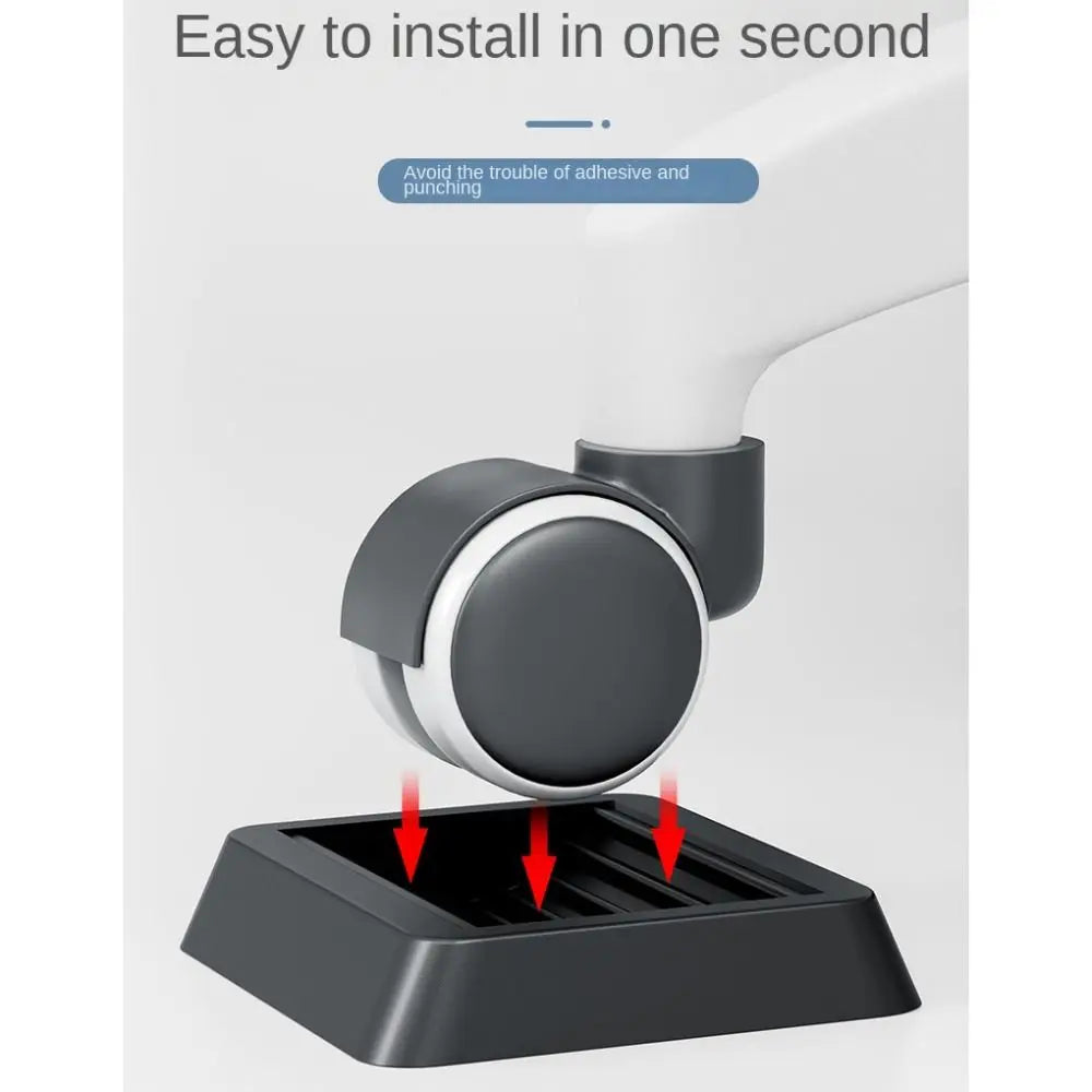 Office Chair Wheel Stopper Furniture Caster Cups Hardwood Floor Protectors anti Vibration Pad Chair Roller Feet Anti-Slip Mat