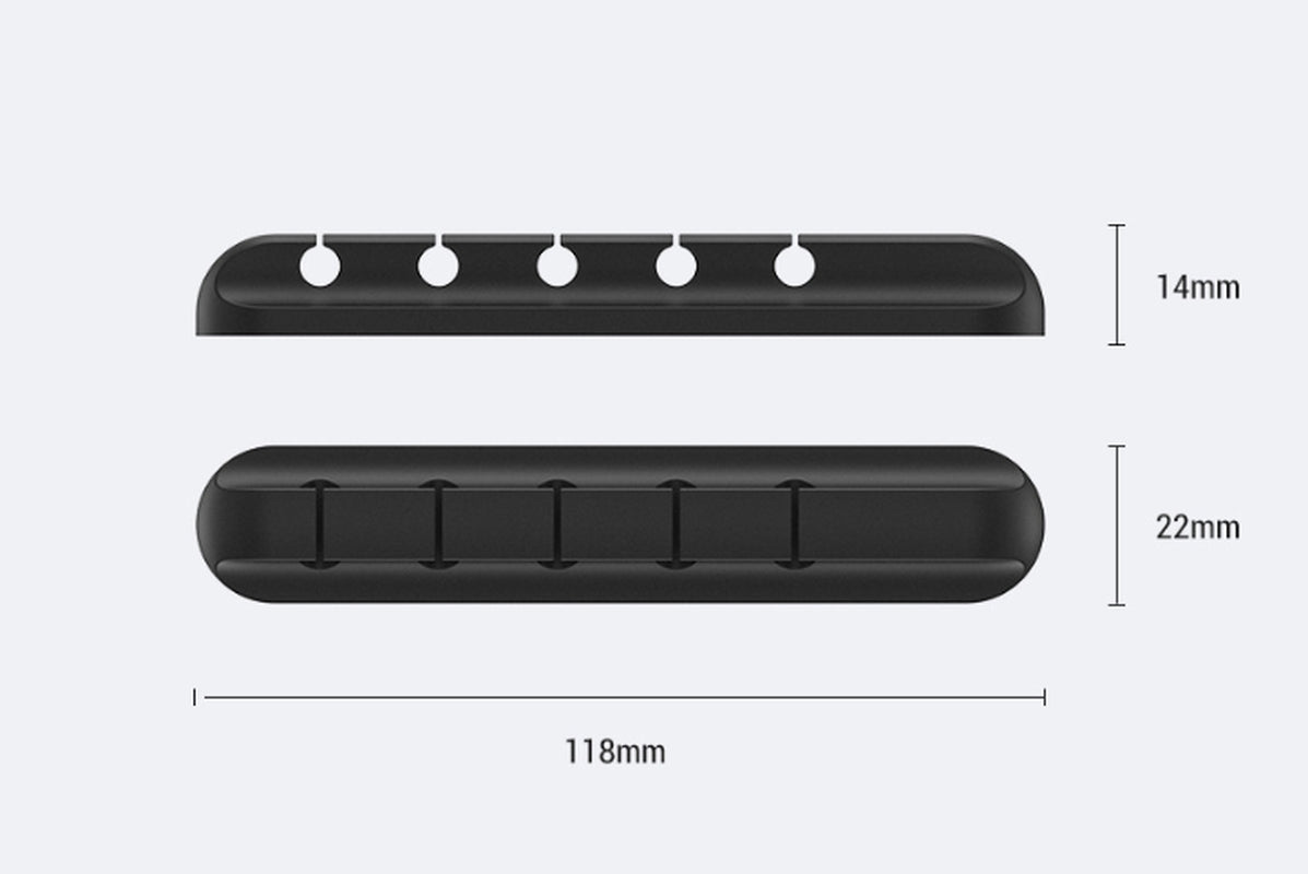 Silicone USB Cable Winder Desktop Cable Organizer Management Multipurpose Clips Cables Protector for Wired Headphones