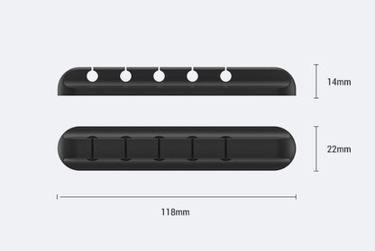 Silicone USB Cable Winder Desktop Cable Organizer Management Multipurpose Clips Cables Protector for Wired Headphones