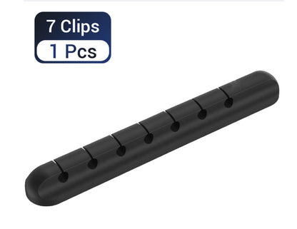 Silicone USB Cable Winder Desktop Cable Organizer Management Multipurpose Clips Cables Protector for Wired Headphones